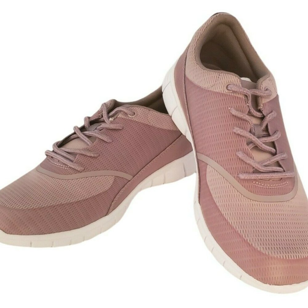 Comfortview Leah Sneakers Women’s Size 8.5M Mesh Pink Lace Up